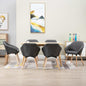 Dining Chairs 6 pcs Dark Gray Fabric