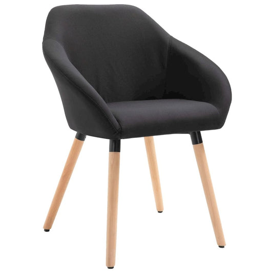 Dining Chairs 6 pcs Black Fabric