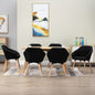 Dining Chairs 6 pcs Black Fabric