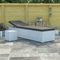 Sun Lounger White PE rattan 76.8 in x 23.6 in x 12.2 in