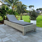 Sun Lounger Grey rattan PE rattan, powder-coated steel