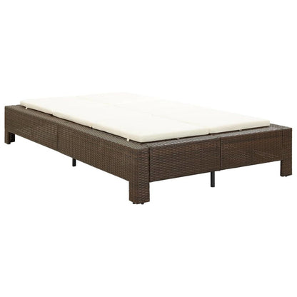 Patio Sun Lounger Brown rattan PE rattan Large