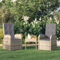 Armchair Set of 2 Grey, Dark grey