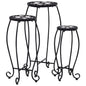 vidaXL Mosaic Tables 3 pcs Black and White Ceramic, 46703
