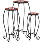 vidaXL Mosaic Tables 3 pcs Terracotta and White Ceramic, 46704