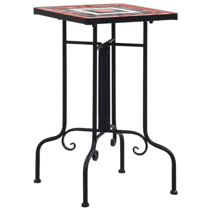 vidaXL Mosaic Side Table Terracotta and White Ceramic, 46712
