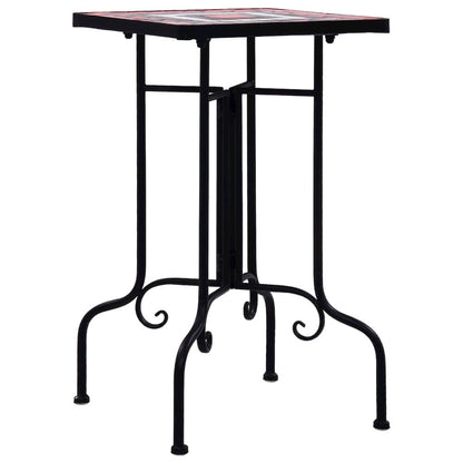 vidaXL Mosaic Side Table Terracotta and White Ceramic, 46712