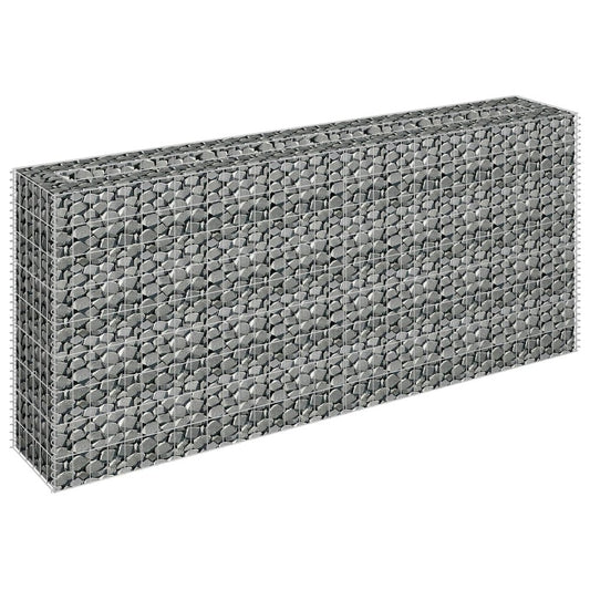 vidaXL Gabion Raised Bed Galvanized Steel 70.9"x11.8"x35.4", 145635