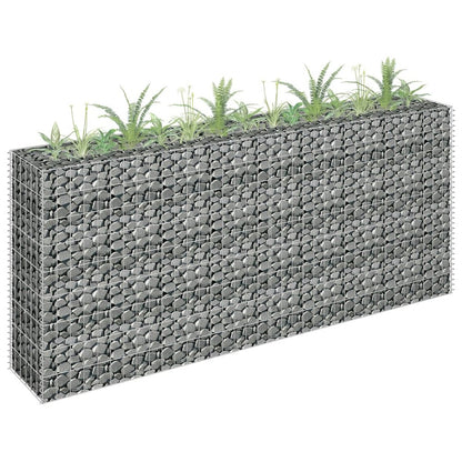 vidaXL Gabion Raised Bed Galvanized Steel 70.9"x11.8"x35.4", 145635