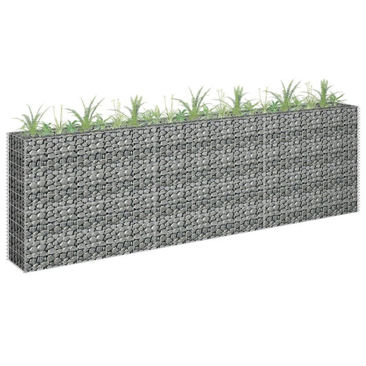 vidaXL Gabion Raised Bed Galvanized Steel 106.3"x11.8"x35.4", 145639