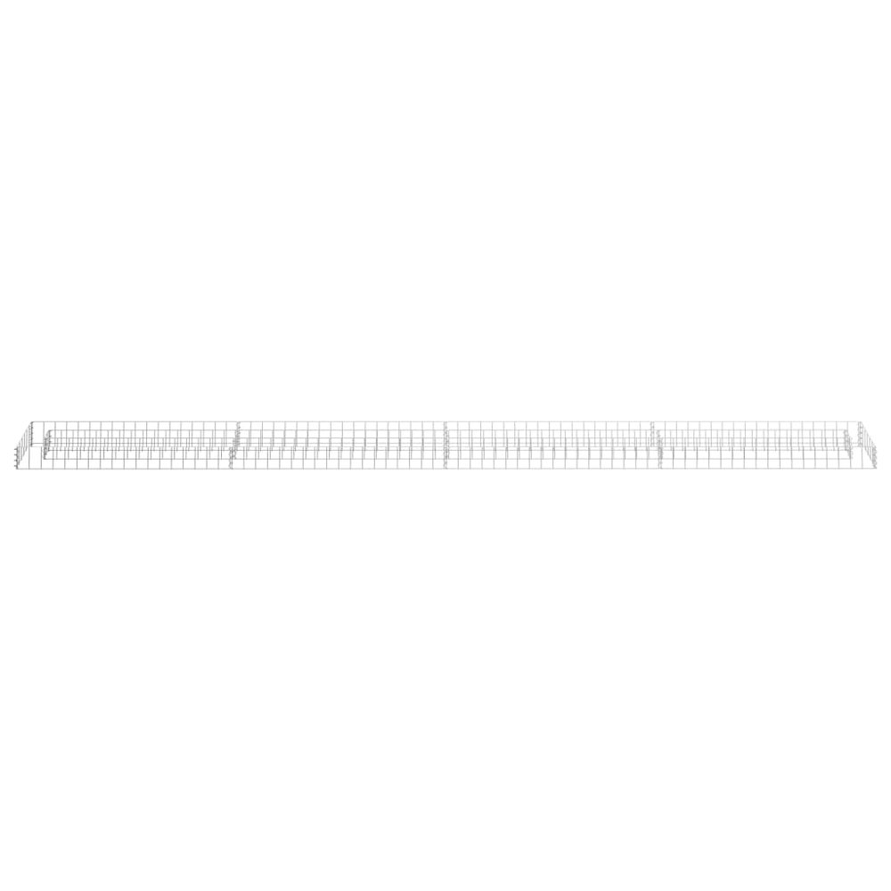 vidaXL Gabion Raised Bed Galvanized Steel 141.7"x11.8"x3.9"