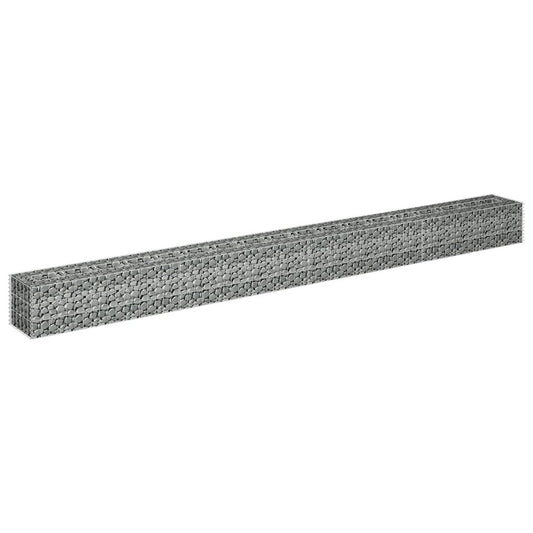 vidaXL Gabion Raised Bed Galvanized Steel 141.7"x11.8"x11.8", 145641