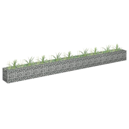 vidaXL Gabion Raised Bed Galvanized Steel 141.7"x11.8"x11.8", 145641