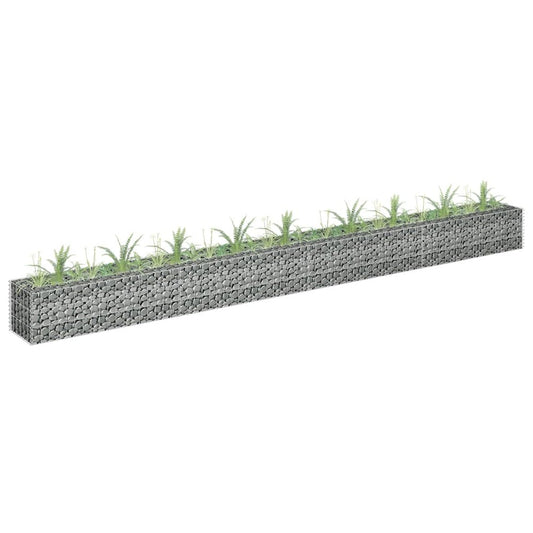 vidaXL Gabion Raised Bed Galvanized Steel 141.7"x11.8"x11.8", 145641