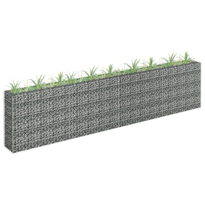 vidaXL Gabion Raised Bed Galvanized Steel 141.7"x11.8"x35.4", 145643