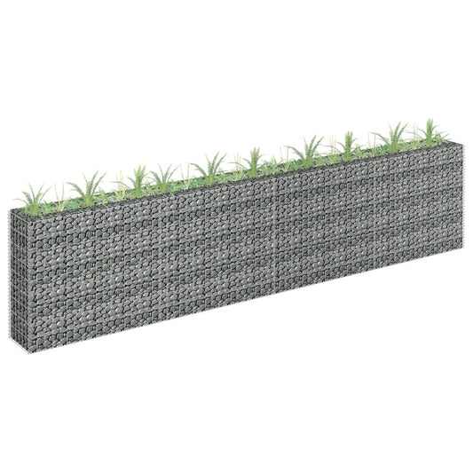 vidaXL Gabion Raised Bed Galvanized Steel 141.7"x11.8"x35.4", 145643