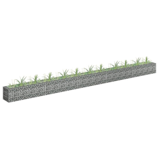 vidaXL Gabion Raised Bed Galvanized Steel 177.2"x11.8"x11.8", 145645
