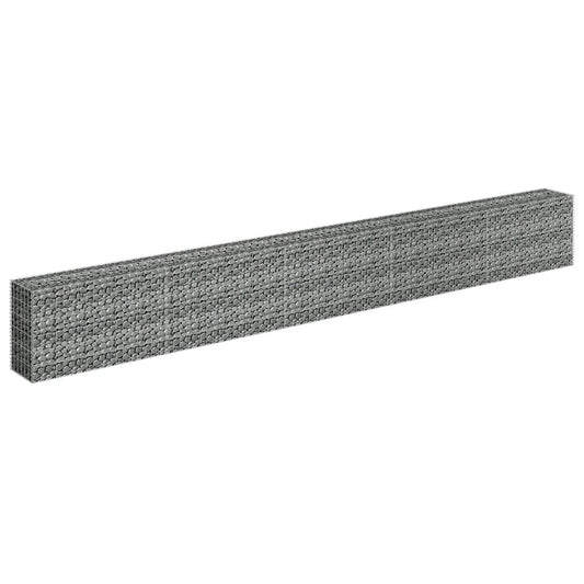 vidaXL Gabion Raised Bed Galvanized Steel 177.2"x11.8"x23.6", 145646