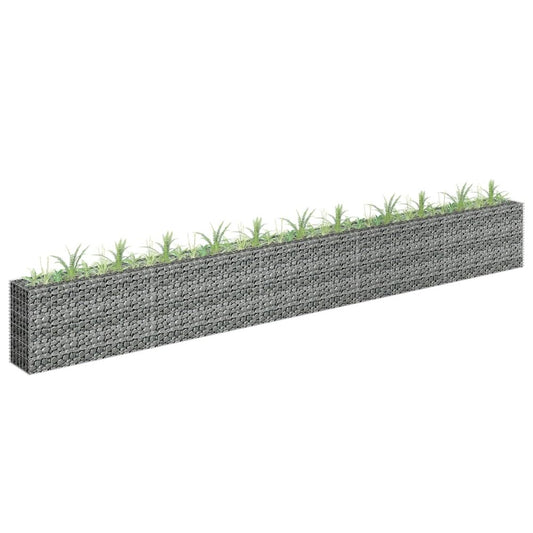 vidaXL Gabion Raised Bed Galvanized Steel 177.2"x11.8"x23.6", 145646