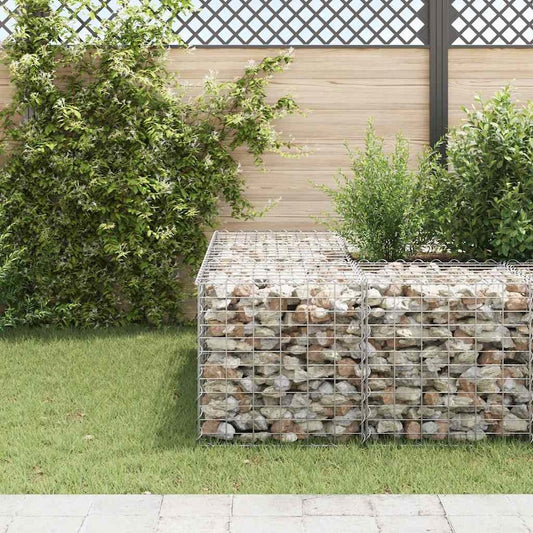 vidaXL Cube Gabion Raised Bed Steel Wire 23.6"x23.6"x23.6", 145651