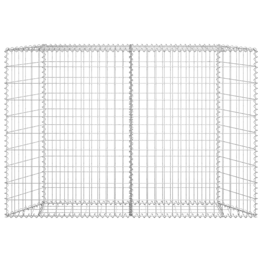 vidaXL Trapezium Gabion Raised Bed Galvanized Steel 59.1"x7.9"x39.4"