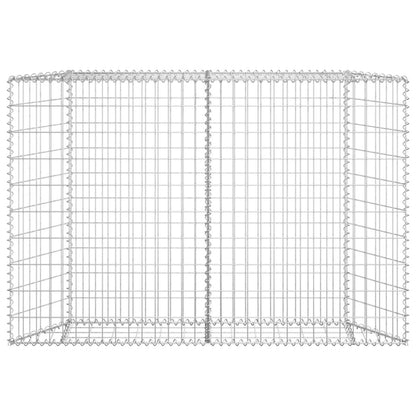 vidaXL Trapezium Gabion Raised Bed Galvanized Steel 59.1"x7.9"x39.4"