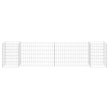 vidaXL H-Shaped Gabion Planter Steel Wire 223.6"x15.7"x23.6", 145659