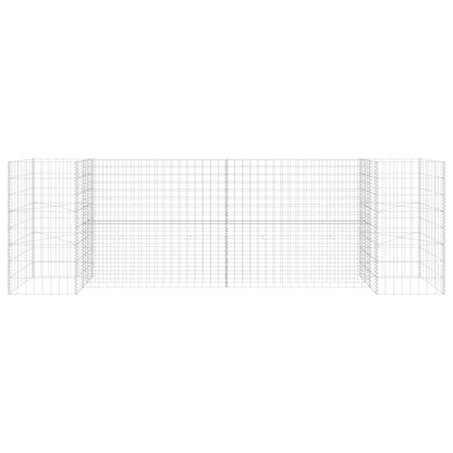 vidaXL H-Shaped Gabion Planter Steel Wire 223.6"x15.7"x31.5", 145660