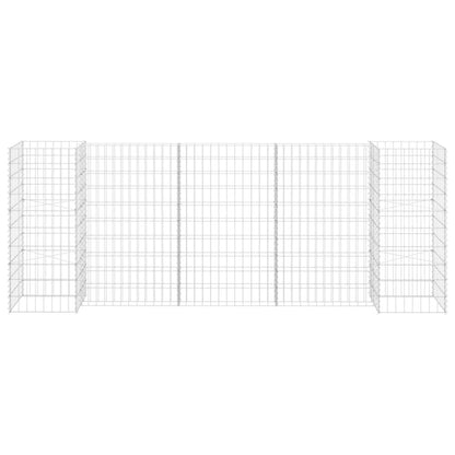 vidaXL H-Shaped Gabion Planter Steel Wire 223.6"x15.7"x39.4", 145661