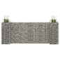 vidaXL H-Shaped Gabion Planter Steel Wire 223.6"x15.7"x39.4", 145661