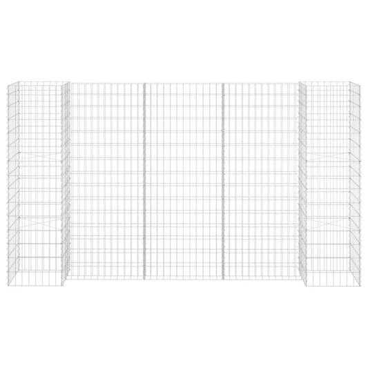 vidaXL H-Shaped Gabion Planter Steel Wire 223.6"x15.7"x59.1", 145663