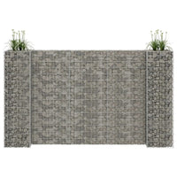 vidaXL H-Shaped Gabion Planter Steel Wire 223.6"x15.7"x59.1", 145663