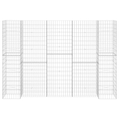 vidaXL H-Shaped Gabion Planter Steel Wire 223.6"x15.7"x70.9", 145664