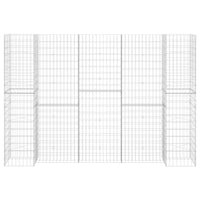 vidaXL H-Shaped Gabion Planter Steel Wire 223.6"x15.7"x70.9", 145664