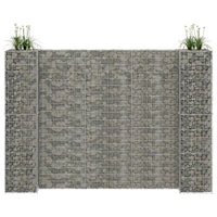 vidaXL H-Shaped Gabion Planter Steel Wire 223.6"x15.7"x70.9", 145664