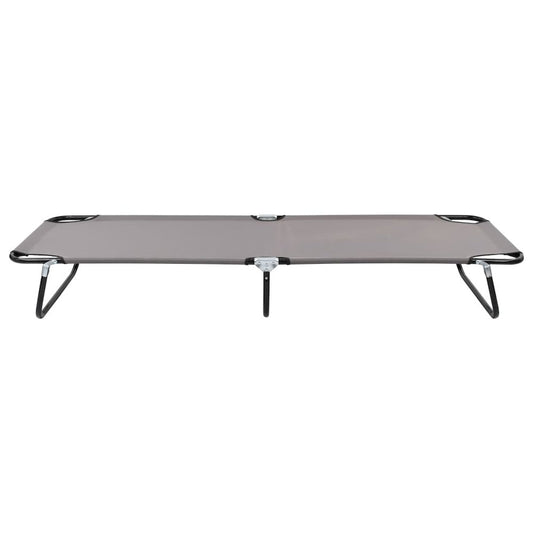 Sun Lounger Grey Strong steel frame & 600D polyester Standard
