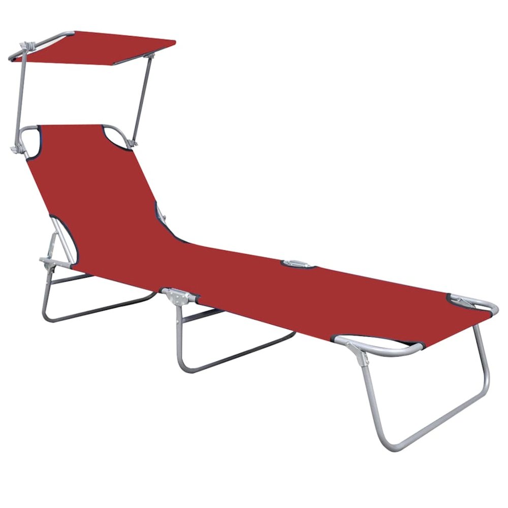 Sunlounger Red Powder-coated aluminum Standard