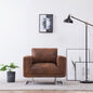 vidaXL Cube Armchair Brown Faux Suede Leather, 282264