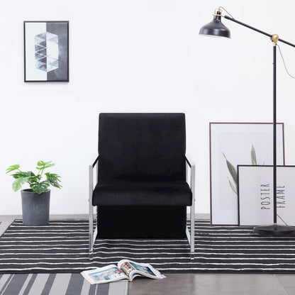 Armchair Black Velvet Standard Ergonomic Armchair Rectangular