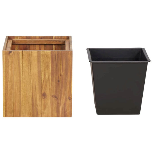 vidaXL Garden Raised Bed Pot 13.2"x13.2"x13.2" Solid Acacia Wood, 46568