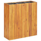 vidaXL Garden Raised Bed with 3 Pots Solid Acacia Wood, 46573