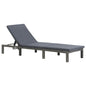 Sun Lounger Anthracite PE Rattan, Powder-Coated Steel, 100% Polyester