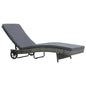 Sunlounger Anthracite PE (Polyethylene) Rattan Large