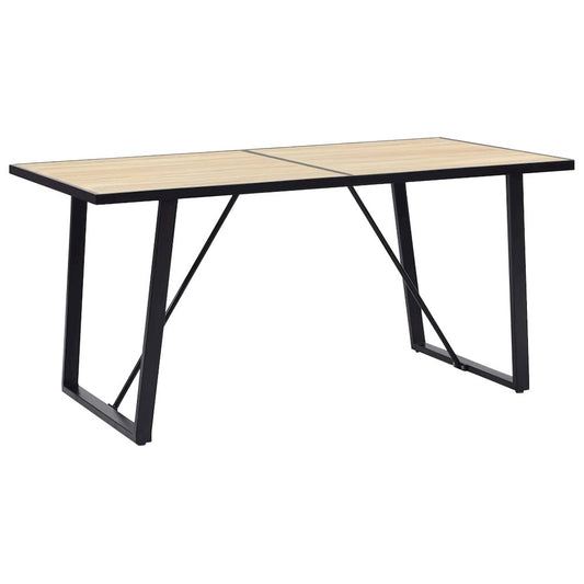 vidaXL Dining Table Oak 63"x31.5"x29.5" MDF, 281562