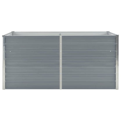 vidaXL Raised Garden Bed 63"x31.5"x17.7" Galvanized Steel Gray 7011