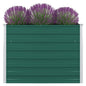 Raised Garden Bed 39.4"x39.4"x30.3" Galvanized Steel Green