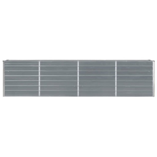 vidaXL Raised Garden Bed 126"x15.7"x30.3" Galvanized Steel Gray