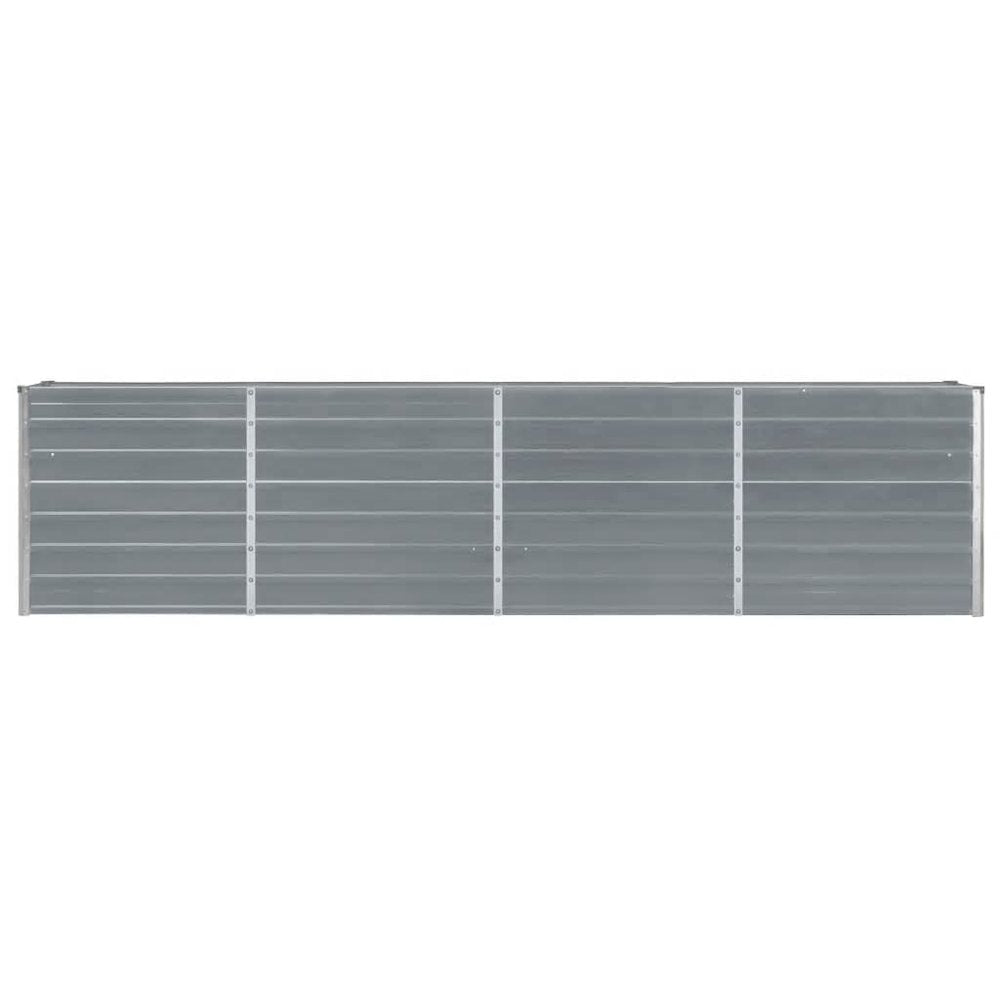 vidaXL Raised Garden Bed 126"x15.7"x30.3" Galvanized Steel Gray