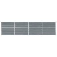 vidaXL Raised Garden Bed 126"x15.7"x30.3" Galvanized Steel Gray