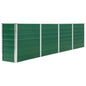 vidaXL Raised Garden Bed 126"x15.7"x30.3" Galvanized Steel Green